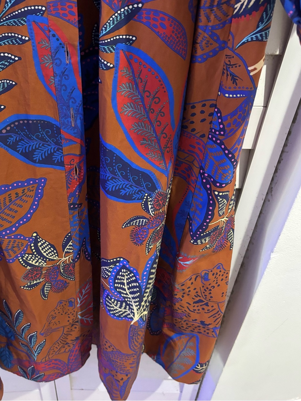 Farm Rio Tropical Print with Leaf and Jaguar Detail Dress Size XL - Picture 4 of 14